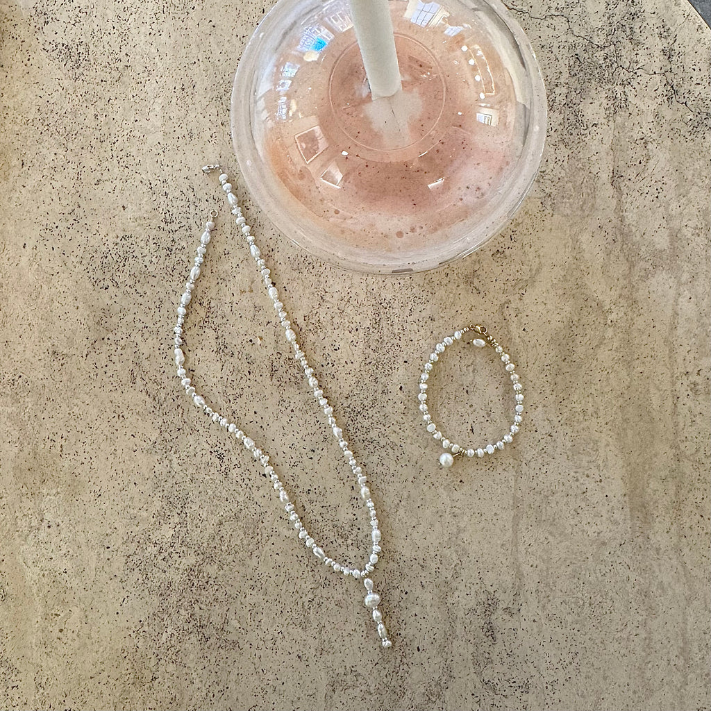 Serena Pearl & Sterling Silver Drop Necklace