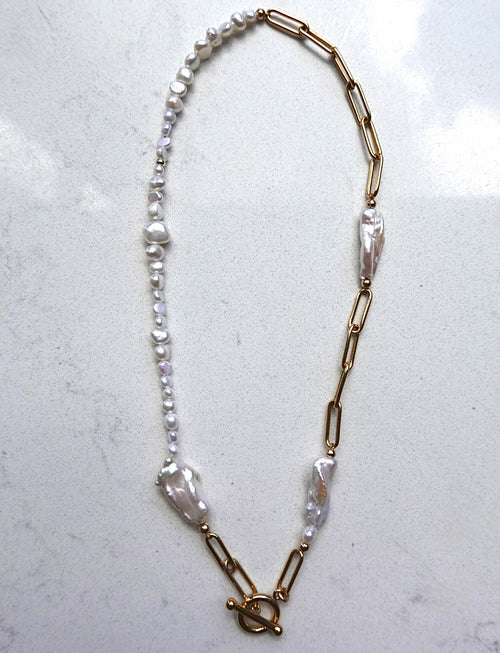 Bridget Pearl Chain Necklace