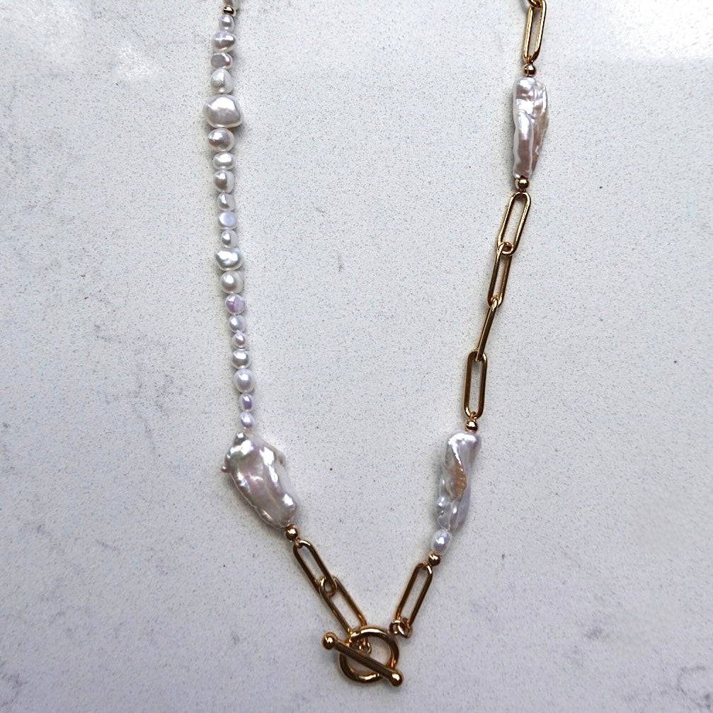 Bridget Pearl Chain Necklace