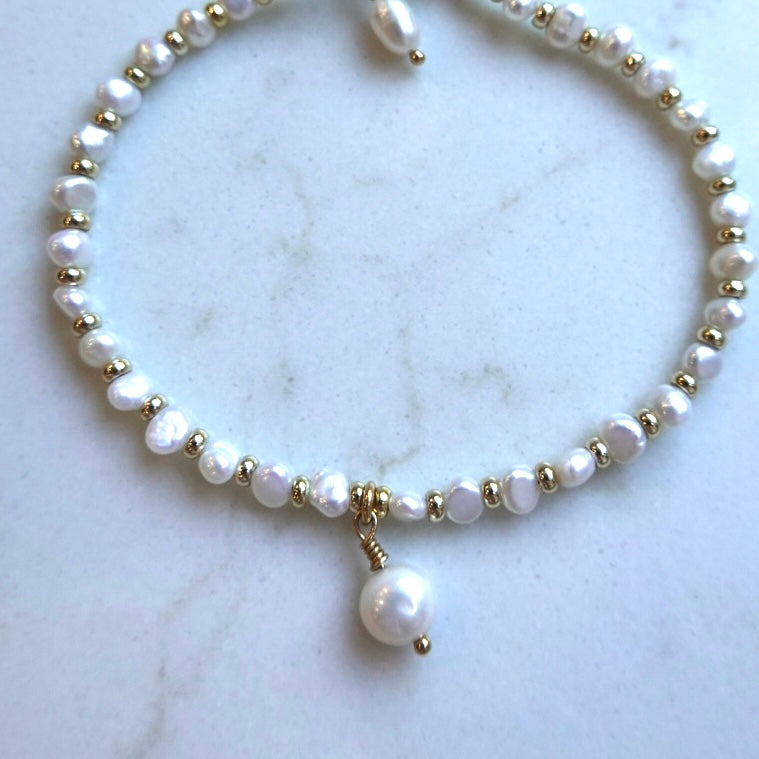 Isla Nugget Pearl Bracelet With pearl Pendent