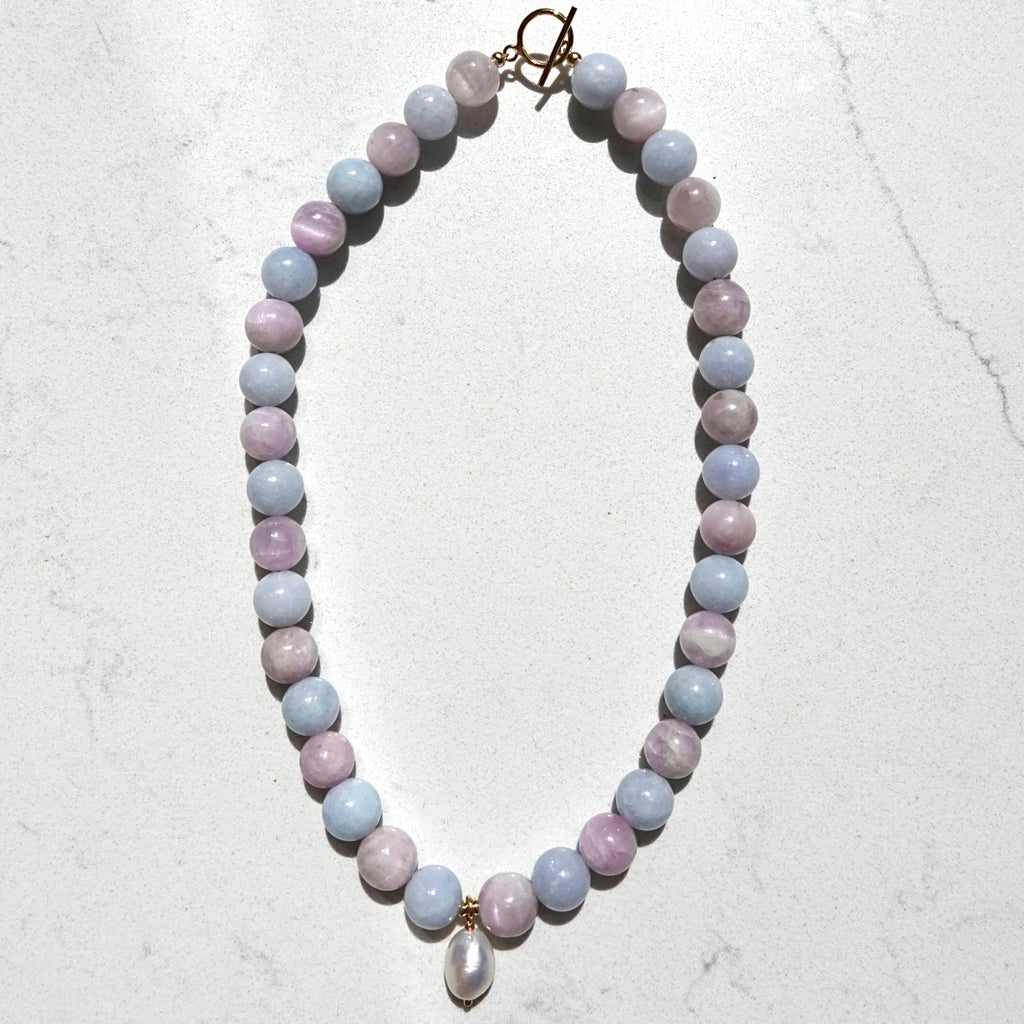 Orla beaded necklace with bar and toggle