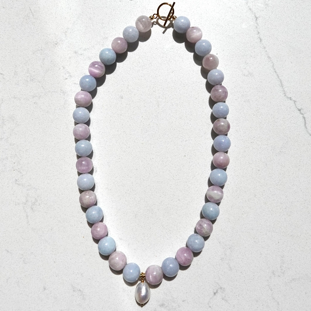 Orla beaded necklace with bar and toggle