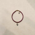 Clara Pink Tourmaline Bracelet with Pearl Pendent